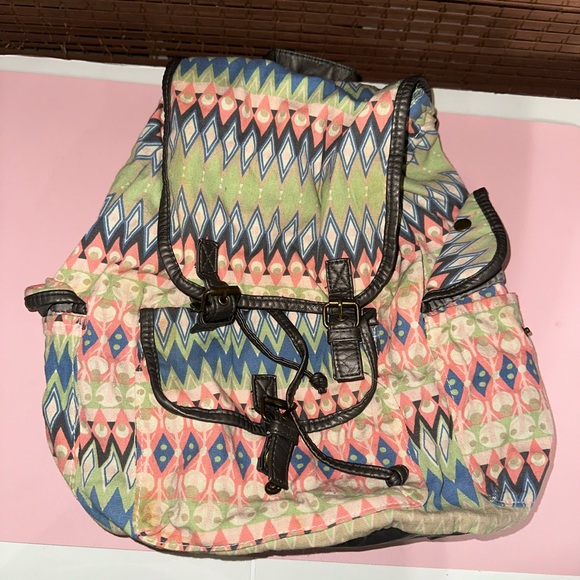 Claire's Multicolor Patterned Backpack - Picture 3 of 6